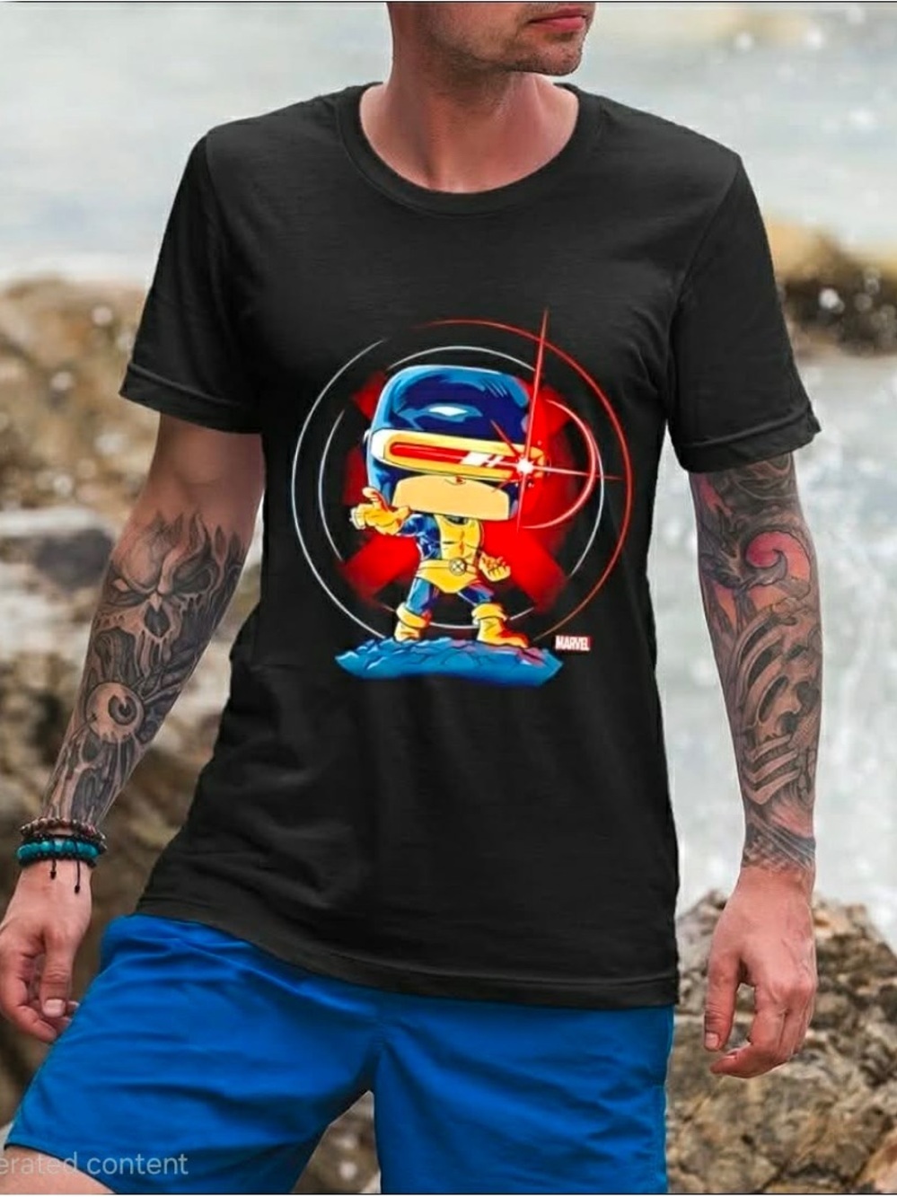 MARVEL X FUNKO POP! X-Men Cyclops Graphic Tee Unisex Black Sz S Comic Fandom